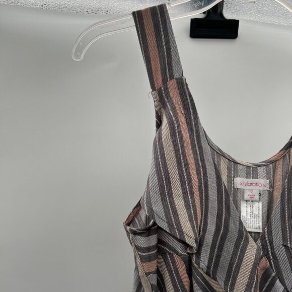 Xhilaration Women's Sleeveless Striped Wide Leg Jumpsuit Size Small Pockets - Picture 3 of 9